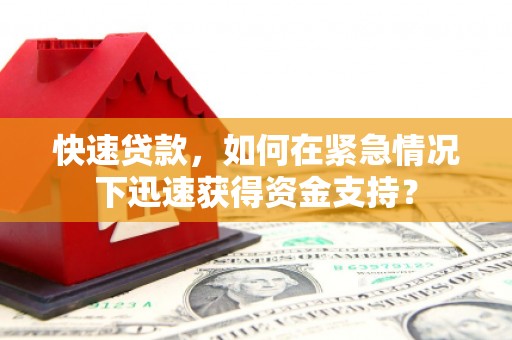 台中快速贷款，如何在紧急情况下迅速获得资金支持？