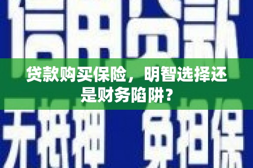 台中贷款购买保险，明智选择还是财务陷阱？