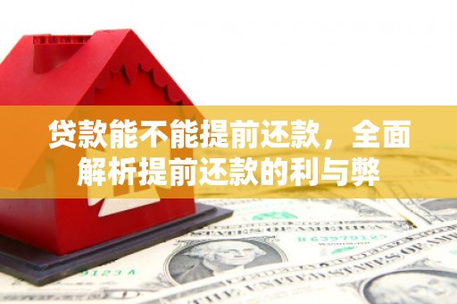 台中贷款能不能提前还款，全面解析提前还款的利与弊