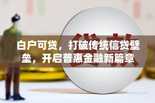 台中白户可贷，打破传统信贷壁垒，开启普惠金融新篇章